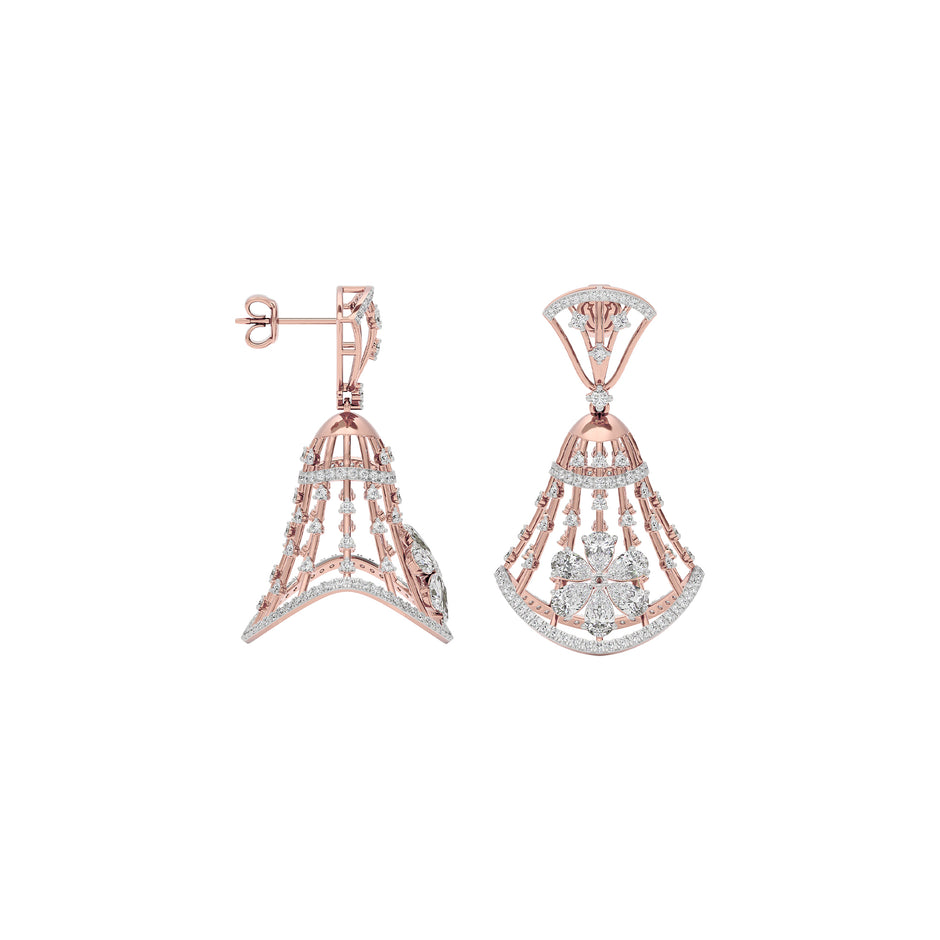 Glittering Shine Diamond Earring 18 KT / Rose Gold