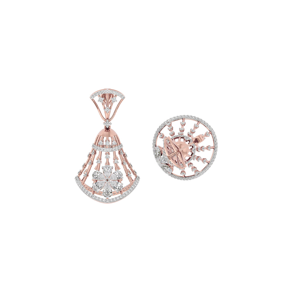 Glittering Shine Diamond Earring 18 KT / Rose Gold