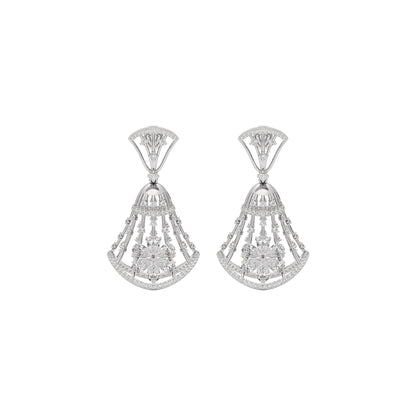 Glittering Shine Diamond Earring 18 KT / White Gold