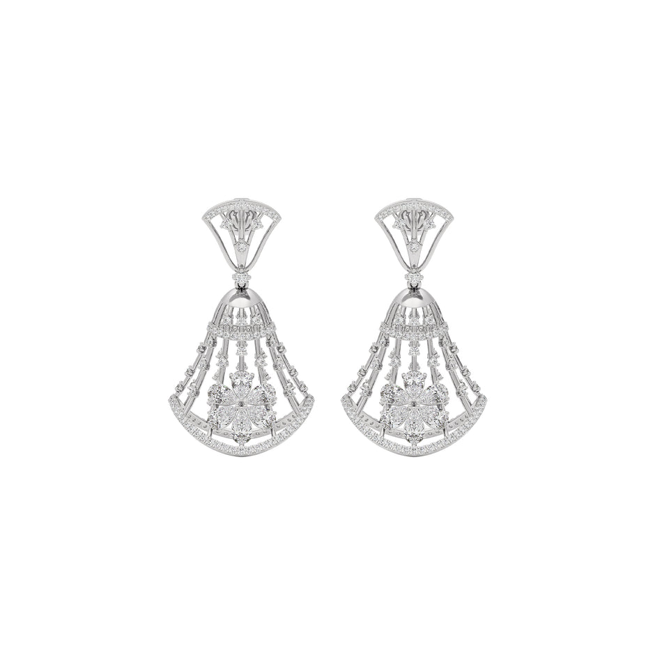 Glittering Shine Diamond Earring 18 KT / White Gold