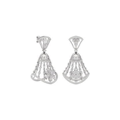 Glittering Shine Diamond Earring 18 KT / White Gold