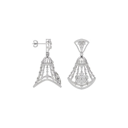 Glittering Shine Diamond Earring 18 KT / White Gold
