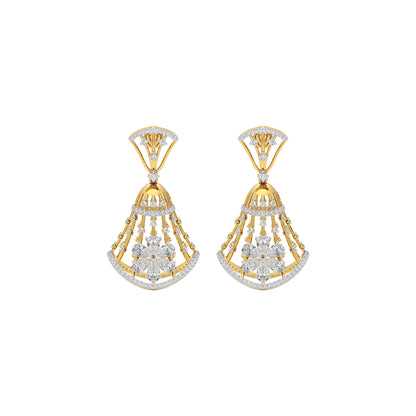 Glittering Shine Diamond Earring 18 KT / Yellow Gold