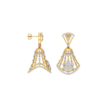 Glittering Shine Diamond Earring 18 KT / Yellow Gold