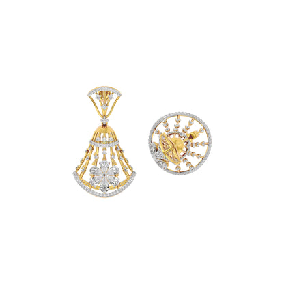 Glittering Shine Diamond Earring 18 KT / Yellow Gold