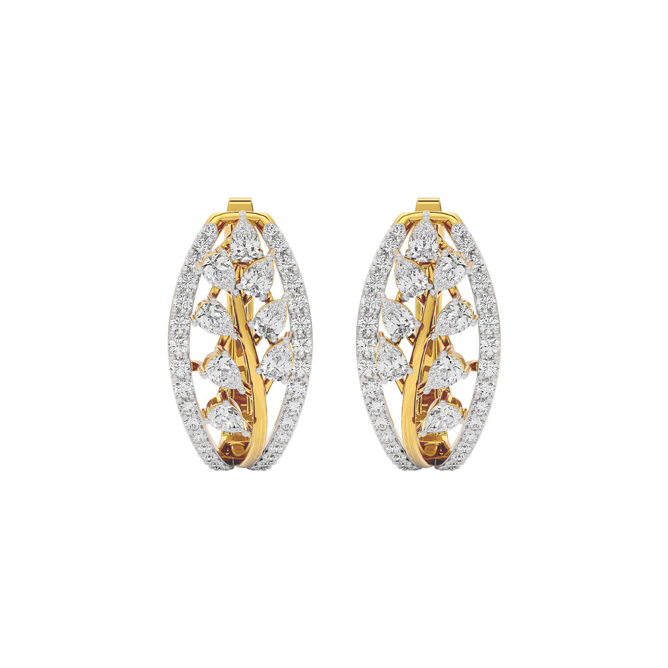 Pure Opal Diamond Earring 18 KT / Yellow Gold