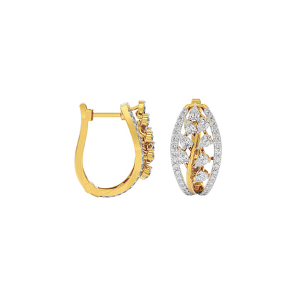 Pure Opal Diamond Earring 18 KT / Yellow Gold