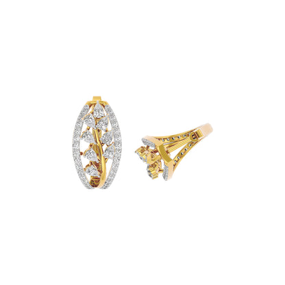 Pure Opal Diamond Earring 18 KT / Yellow Gold