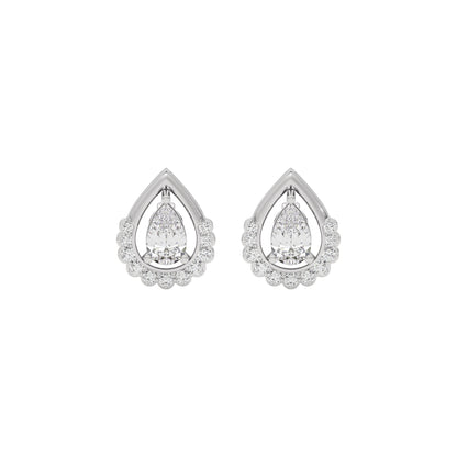 Twilight Halo Diamond Earring 18 KT / White Gold