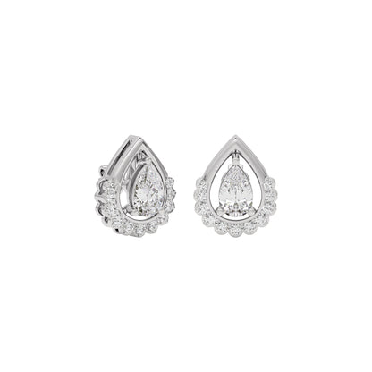 Twilight Halo Diamond Earring 18 KT / White Gold