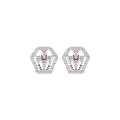 Diamond Dewdrop Earring 18 KT / Rose Gold