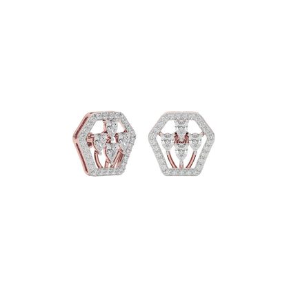 Diamond Dewdrop Earring 18 KT / Rose Gold