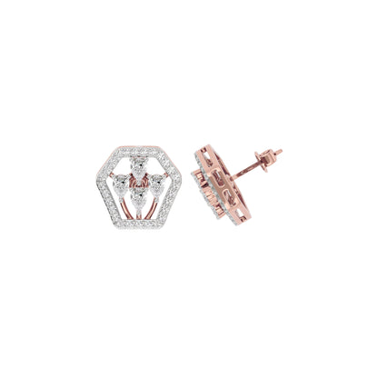 Diamond Dewdrop Earring 18 KT / Rose Gold