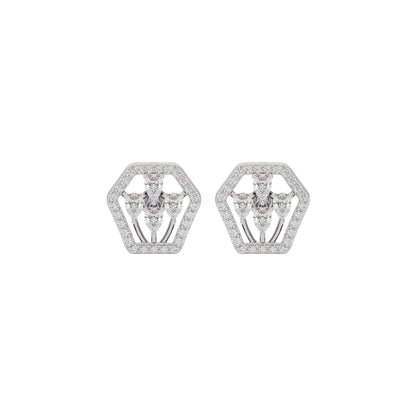 Diamond Dewdrop Earring 18 KT / White Gold