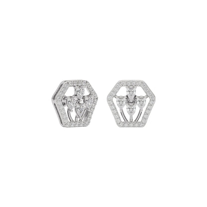 Diamond Dewdrop Earring 18 KT / White Gold