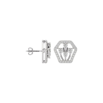 Diamond Dewdrop Earring 18 KT / White Gold