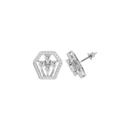 Diamond Dewdrop Earring 18 KT / White Gold