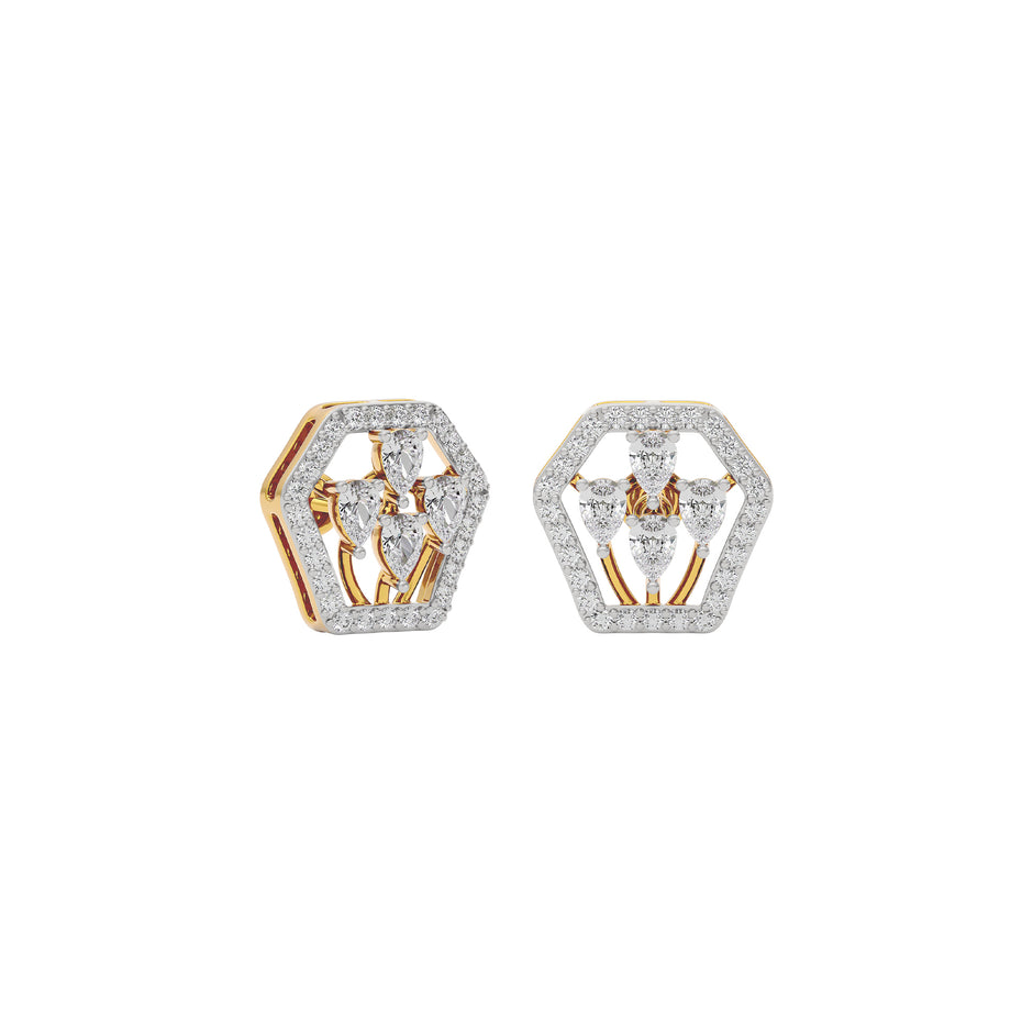 Diamond Dewdrop Earring 18 KT / Yellow Gold