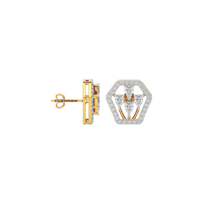 Diamond Dewdrop Earring 18 KT / Yellow Gold