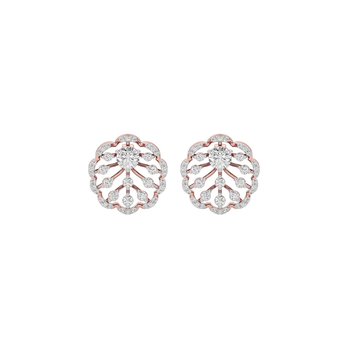 Celestial Charm Diamond Earring 18 KT / Rose Gold