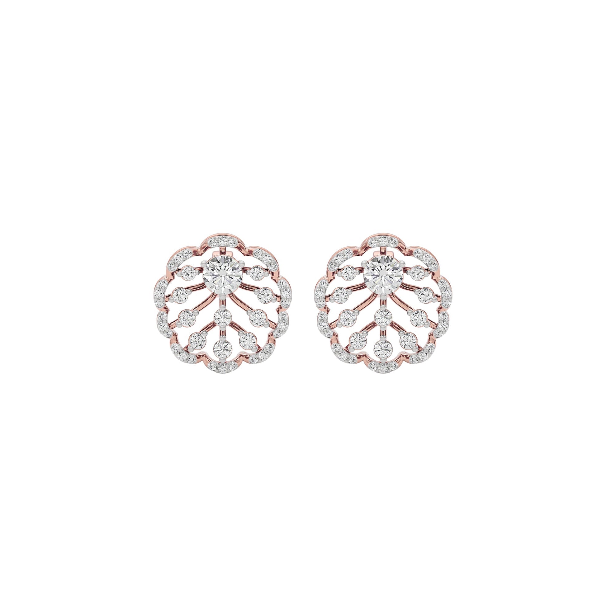 Celestial Charm Diamond Earring 18 KT / Rose Gold