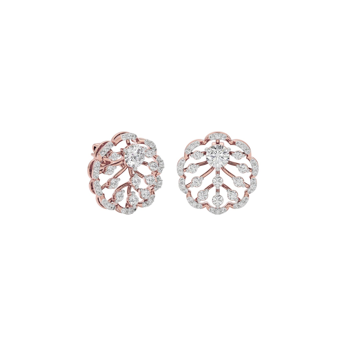 Celestial Charm Diamond Earring 18 KT / Rose Gold