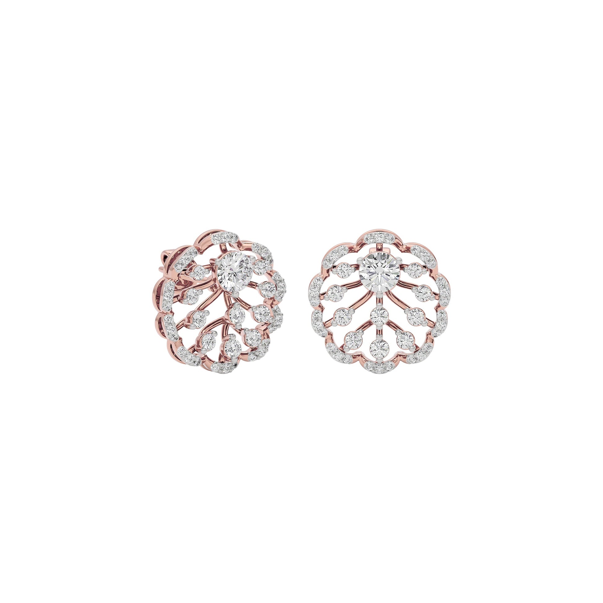 Celestial Charm Diamond Earring 18 KT / Rose Gold