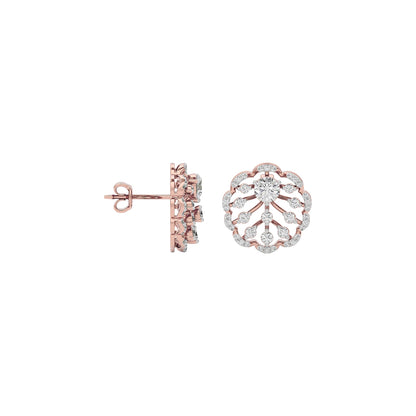 Celestial Charm Diamond Earring 18 KT / Rose Gold
