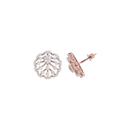 Celestial Charm Diamond Earring 18 KT / Rose Gold