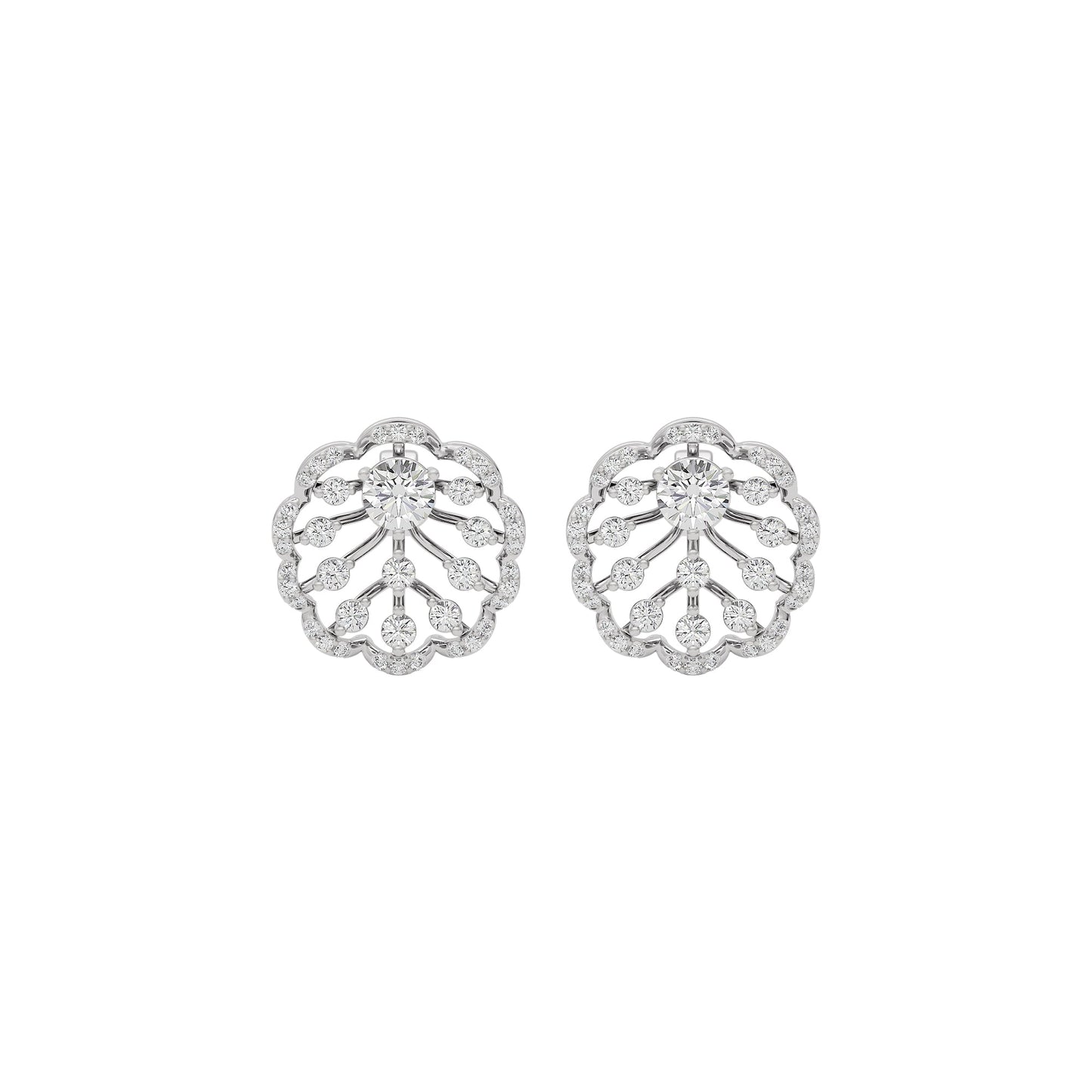 Celestial Charm Diamond Earring 18 KT / White Gold