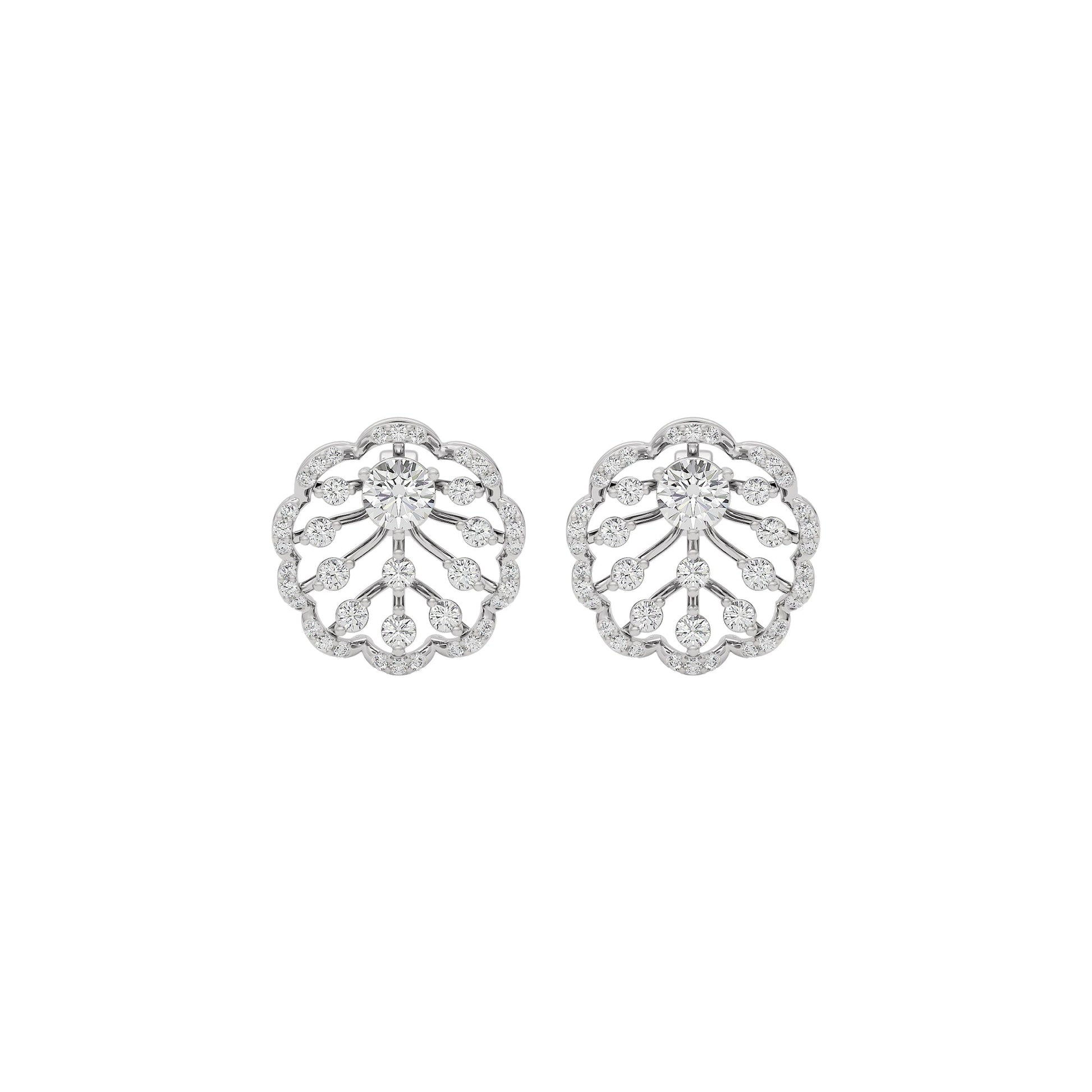 Celestial Charm Diamond Earring 18 KT / White Gold