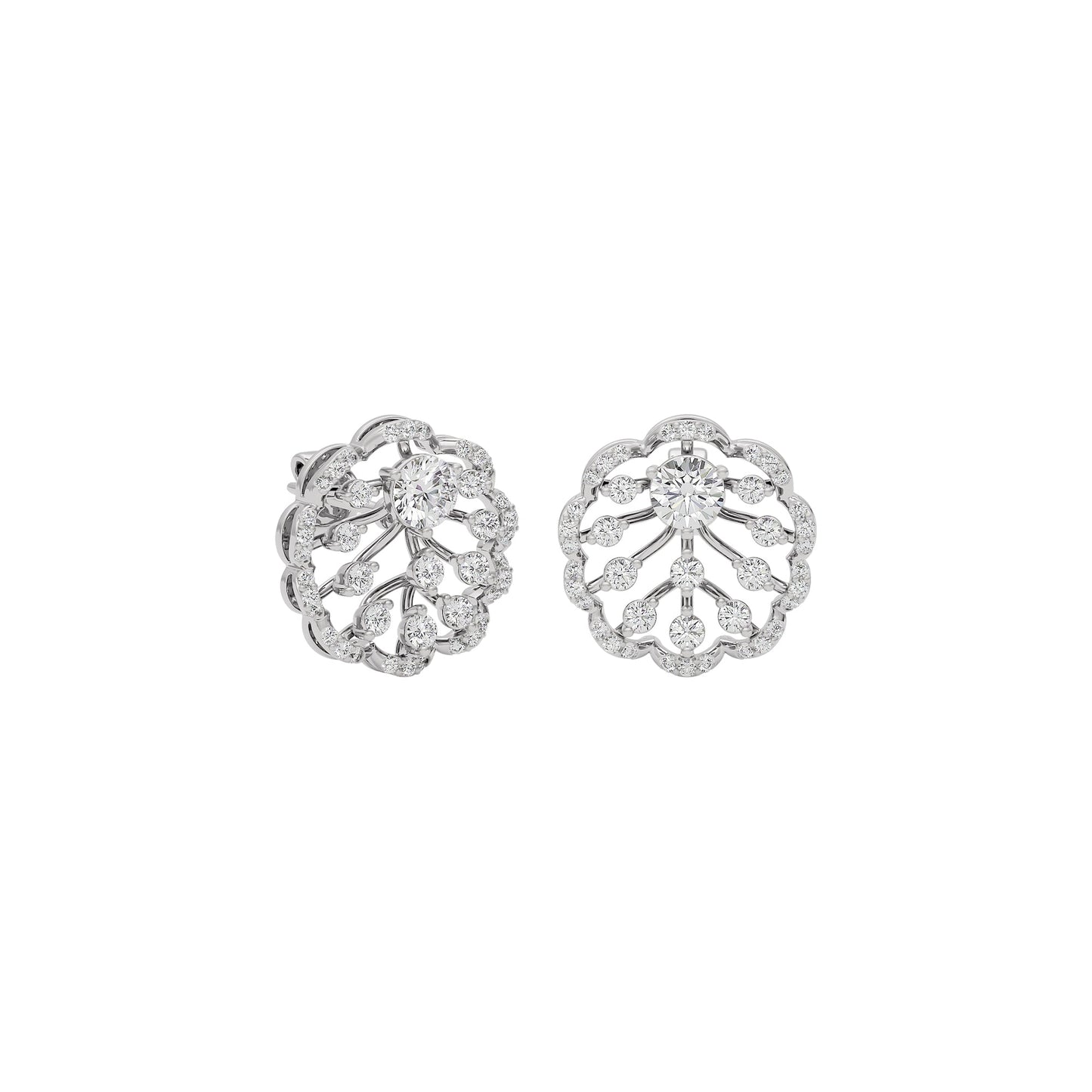 Celestial Charm Diamond Earring 18 KT / White Gold