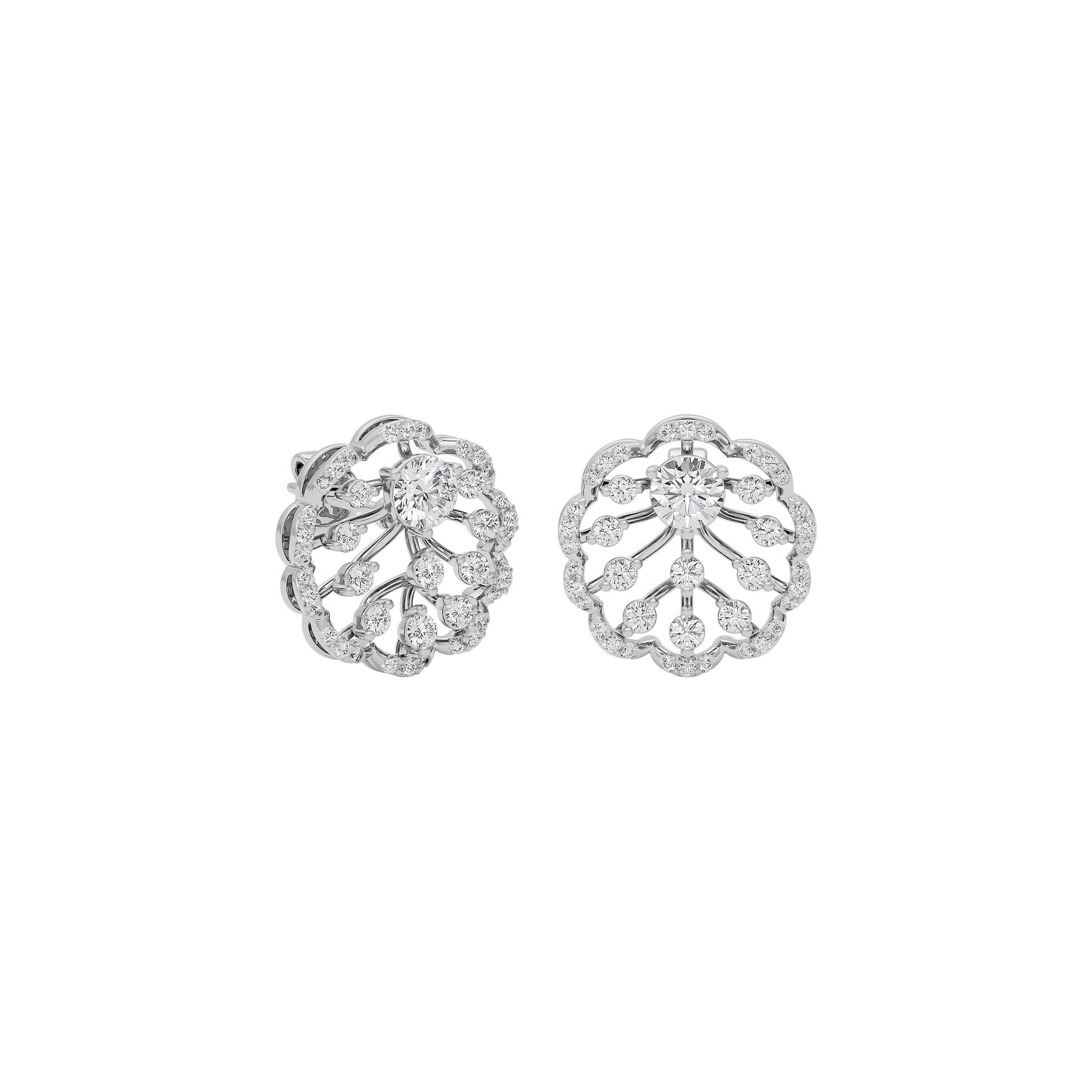 Celestial Charm Diamond Earring 18 KT / White Gold