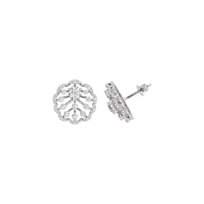 Celestial Charm Diamond Earring 18 KT / White Gold
