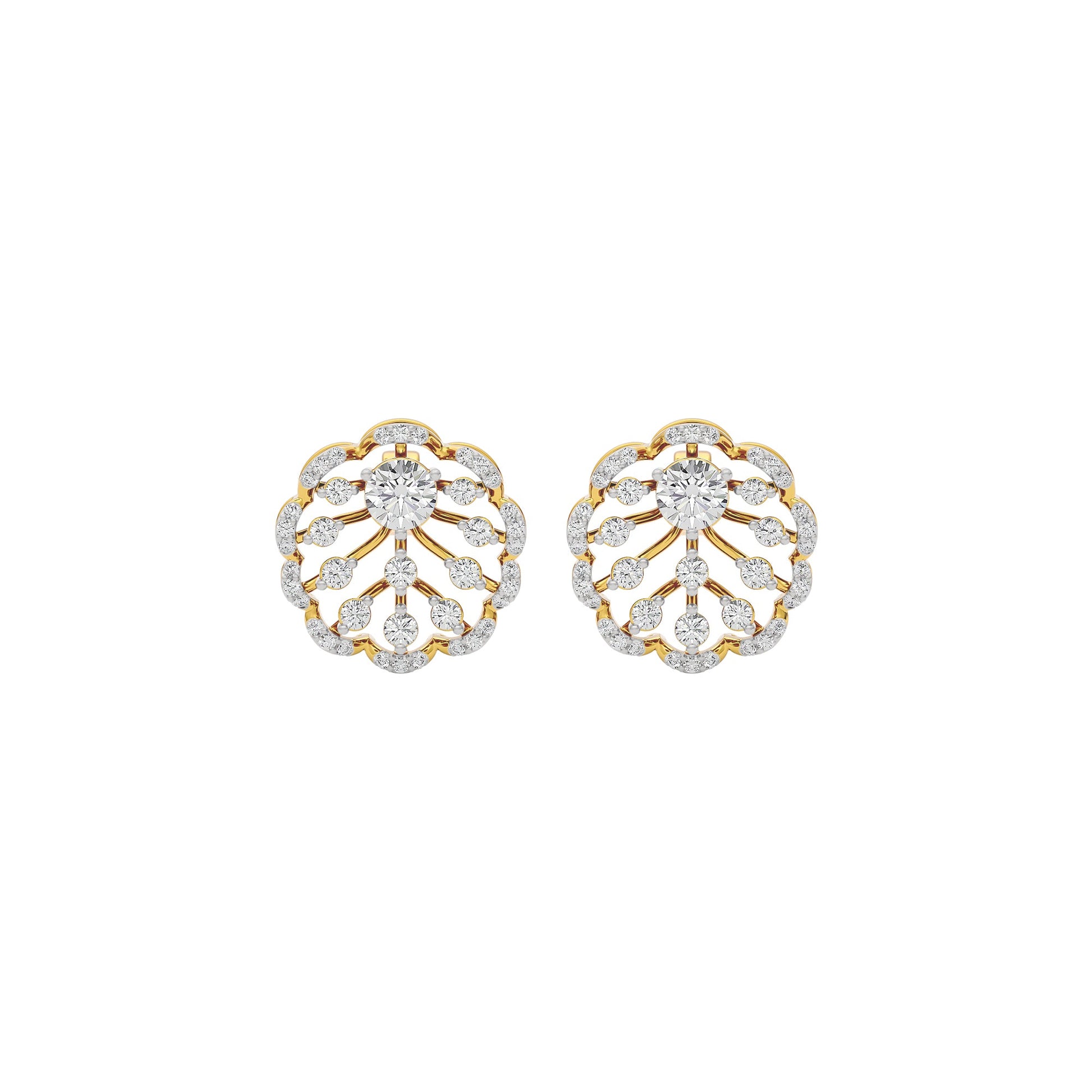 Celestial Charm Diamond Earring 18 KT / Yellow Gold