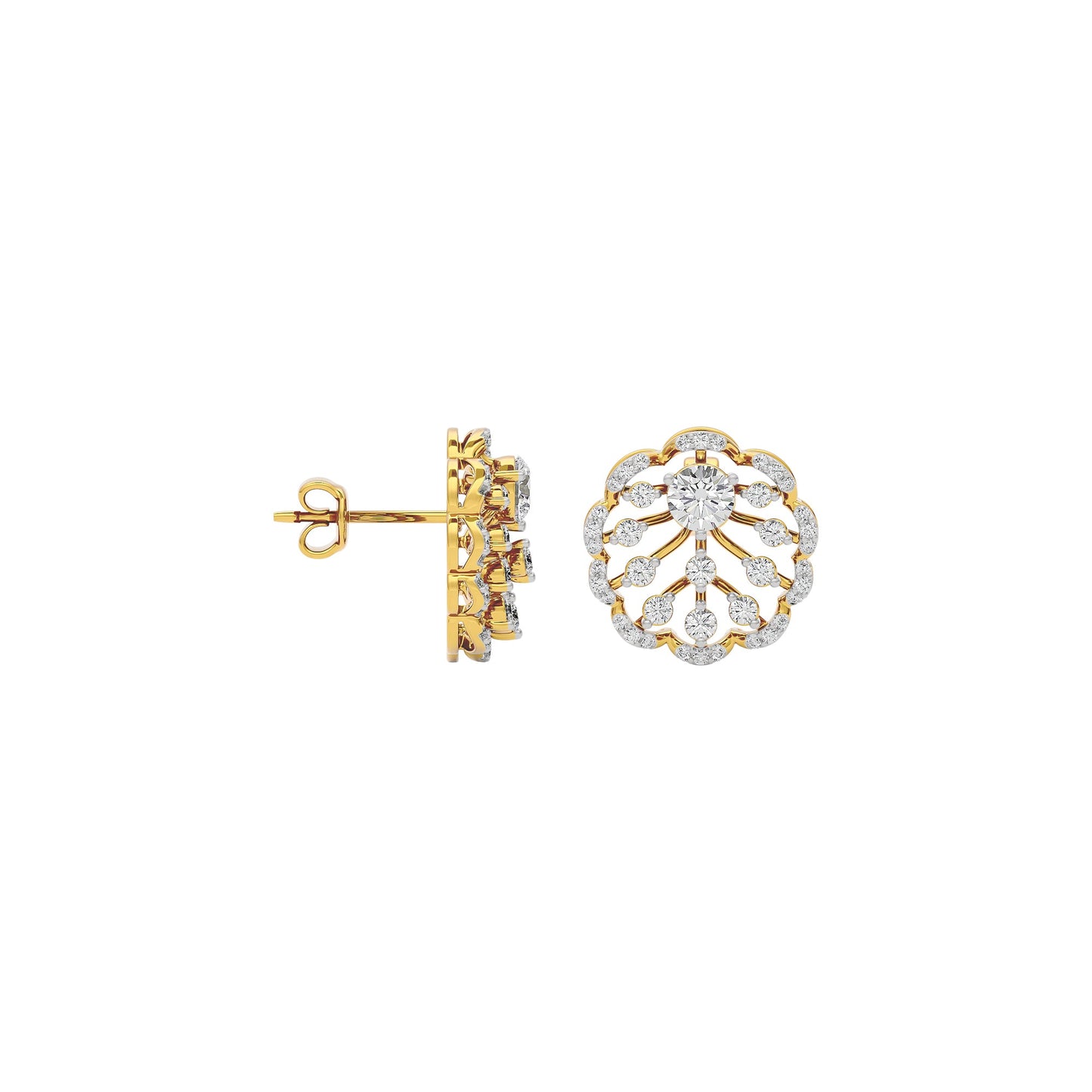 Celestial Charm Diamond Earring 18 KT / Yellow Gold