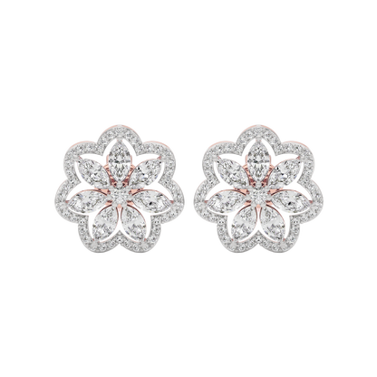 Crystal Blossom Diamond Earring