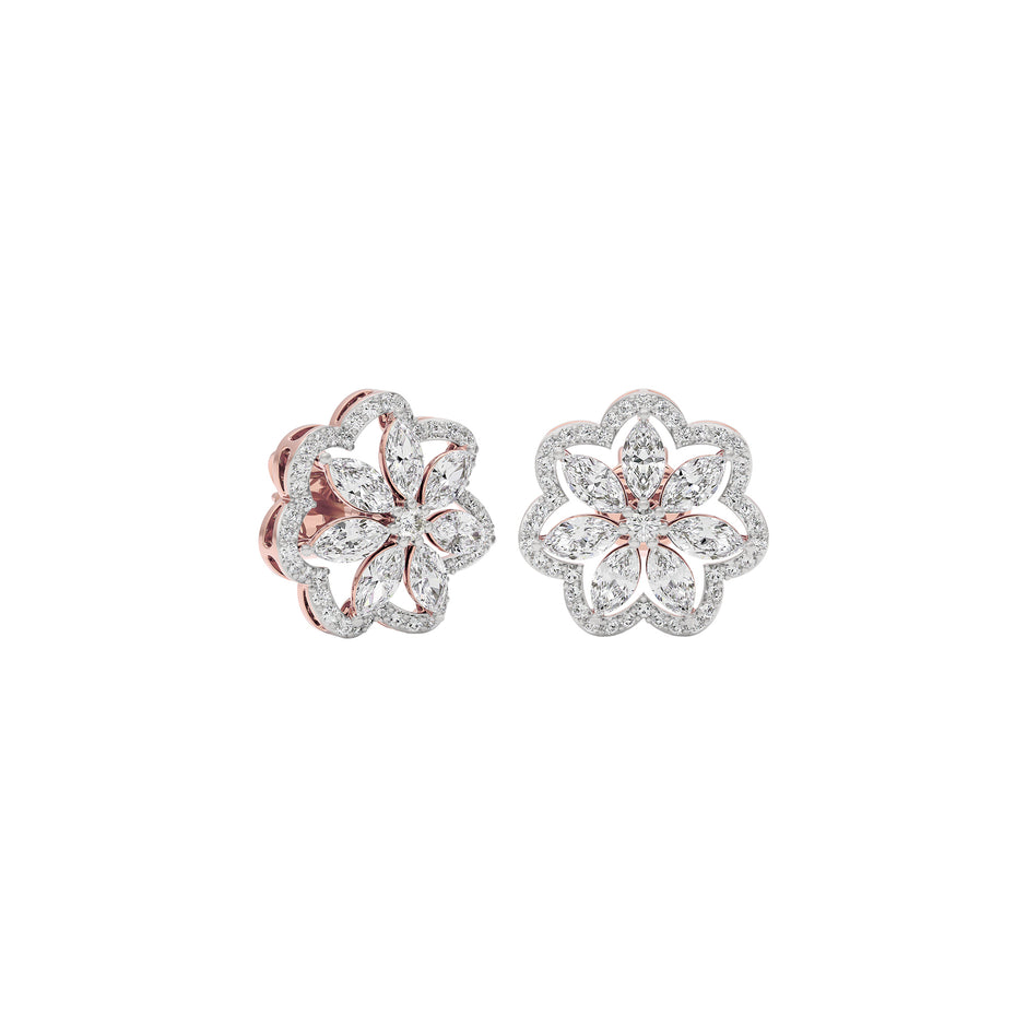 Crystal Blossom Diamond Earring 18 KT / Rose Gold