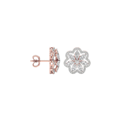 Crystal Blossom Diamond Earring 18 KT / Rose Gold