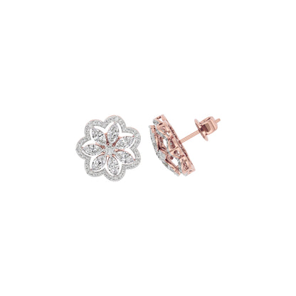 Crystal Blossom Diamond Earring 18 KT / Rose Gold