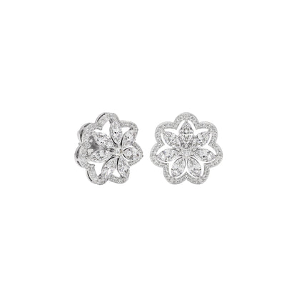 Crystal Blossom Diamond Earring 18 KT / White Gold