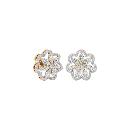 Crystal Blossom Diamond Earring 18 KT / Yellow Gold