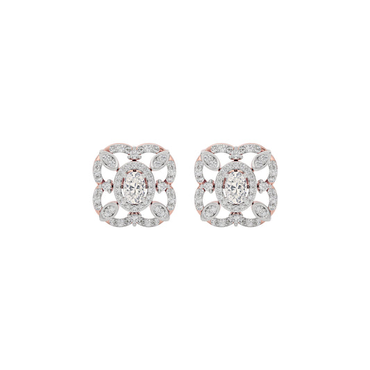 Golden Essence Diamond Earring 18 KT / Rose Gold