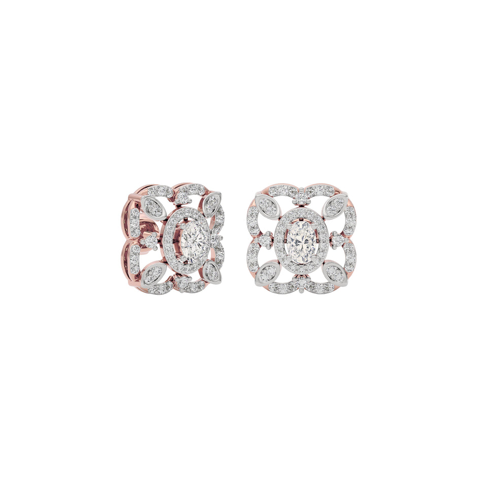 Golden Essence Diamond Earring 18 KT / Rose Gold
