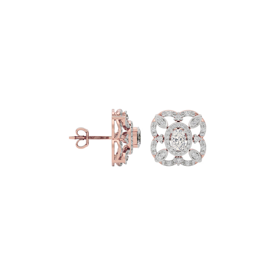 Golden Essence Diamond Earring 18 KT / Rose Gold