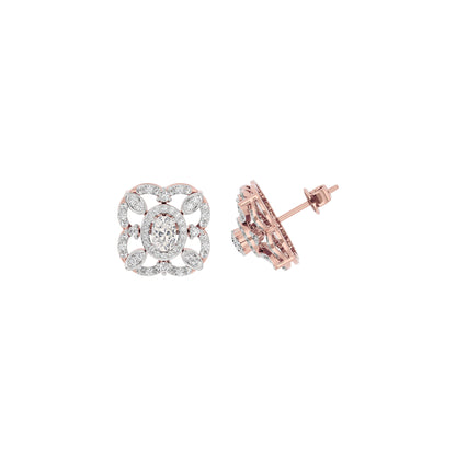 Golden Essence Diamond Earring 18 KT / Rose Gold