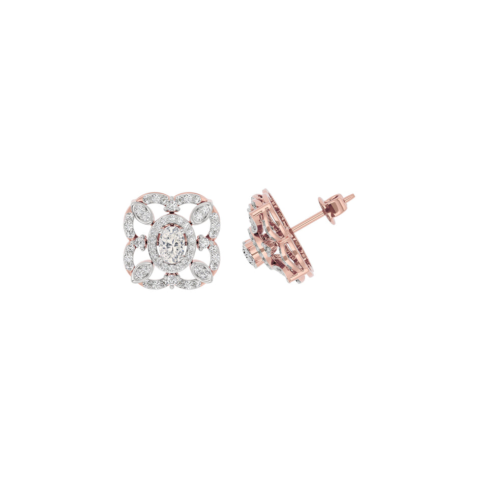Golden Essence Diamond Earring 18 KT / Rose Gold
