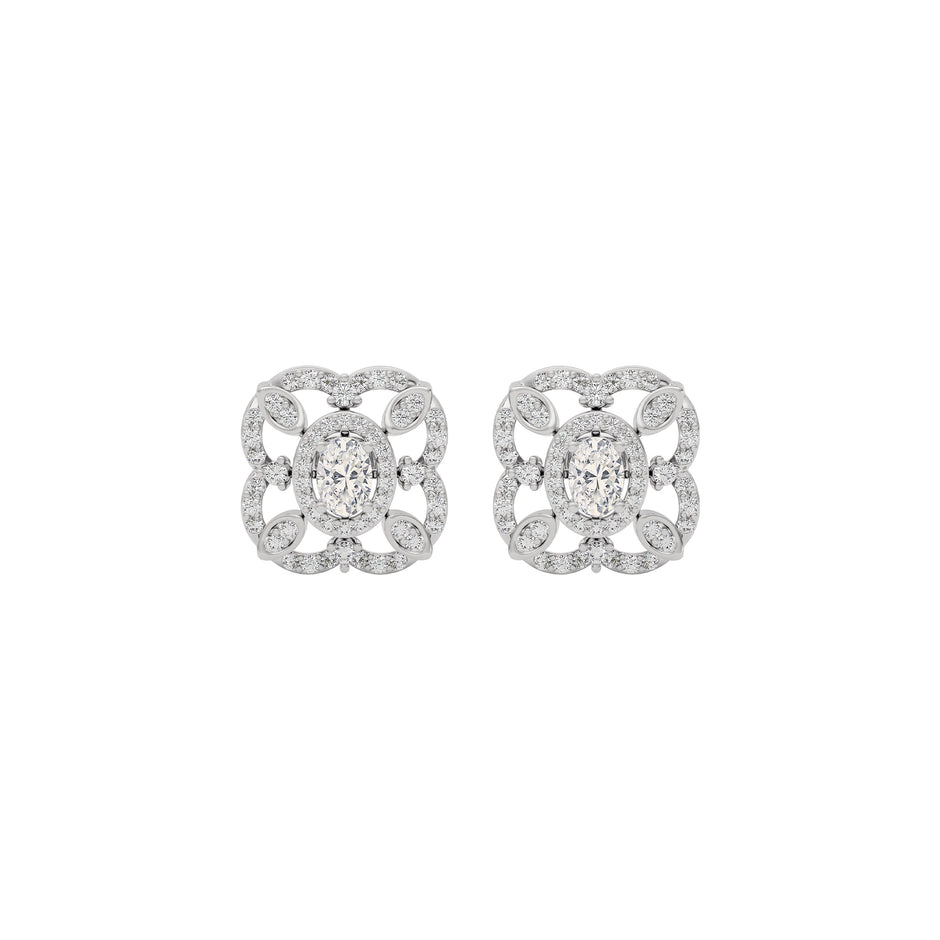 Golden Essence Diamond Earring 18 KT / White Gold