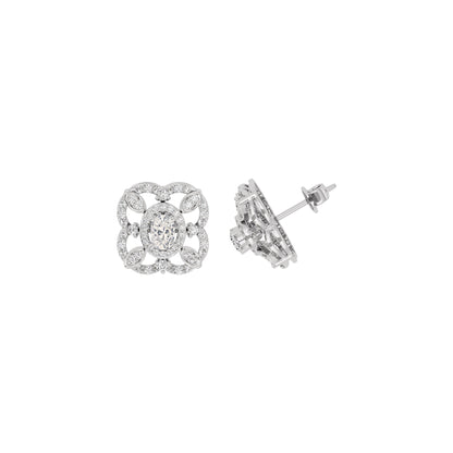 Golden Essence Diamond Earring 18 KT / White Gold