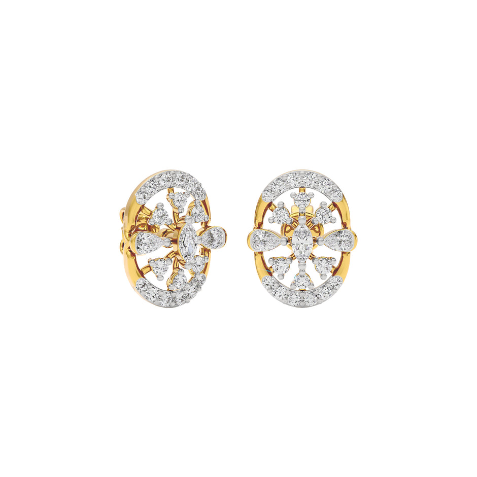 Sapphire Dream Diamond Earring 18 KT / Yellow Gold
